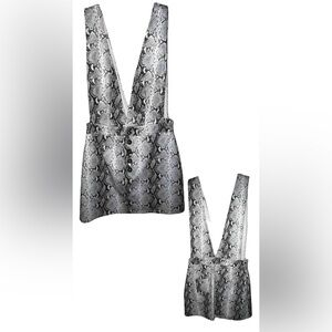 Overall Animal Print Mini Dress